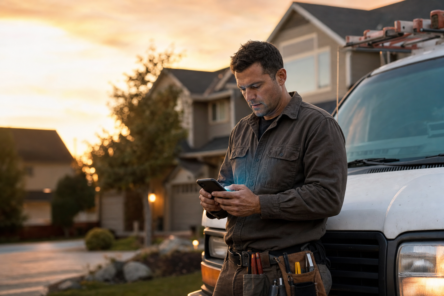 Contractor on the job site — Contractor Command OS